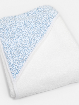 Hooded towel blue print