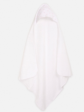Hooded towel pink print