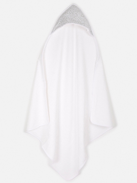 Hooded towel green print