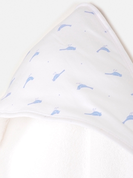 Blue birds baby towel