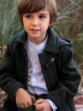 green boy coat