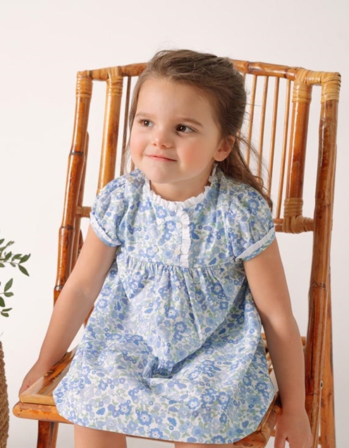 vestido balmoral niña azul