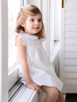 Vestido celia lino blanco