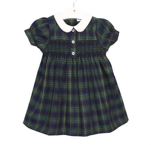 Elisa green dres tartan