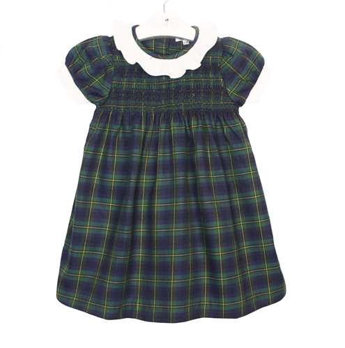 flavia dress green tartan