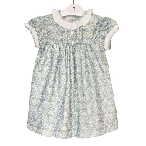 Vestido Gabriela florecitas verde