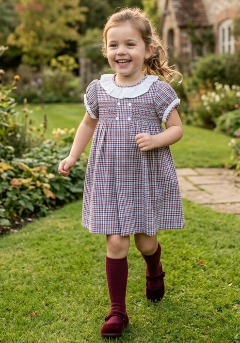 vestido inés corto cuadrito