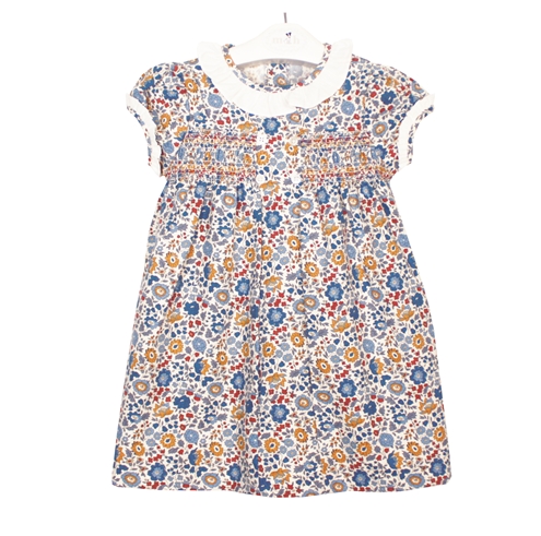 inés blue flowers dress liberty