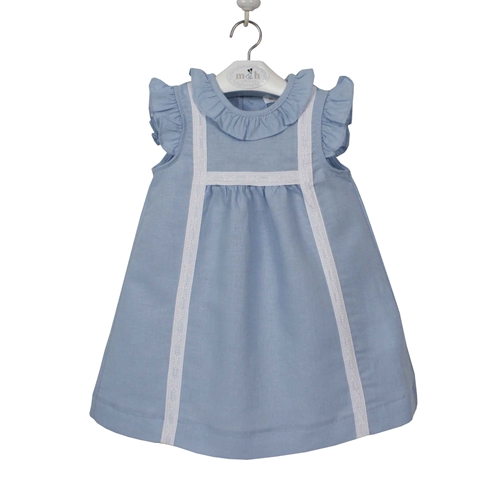 Blue linen dress