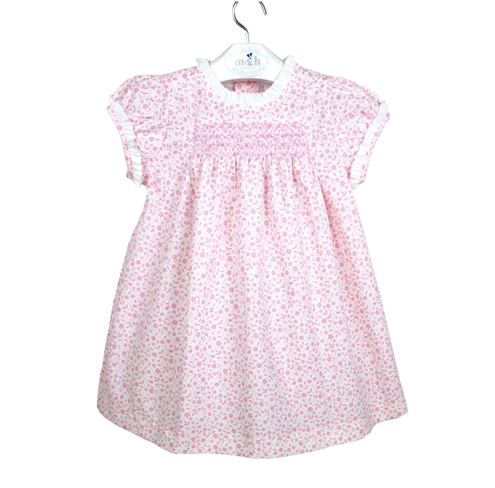 manuela dress pink leaves 