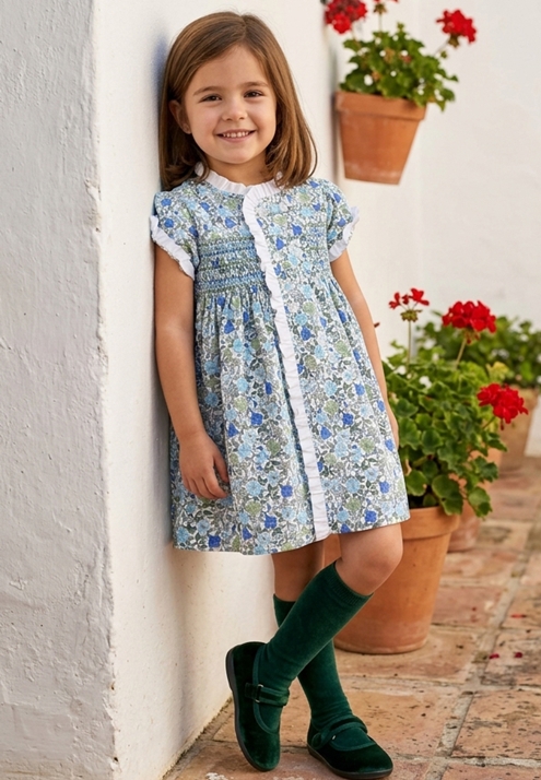 Rafaela dress blue green
