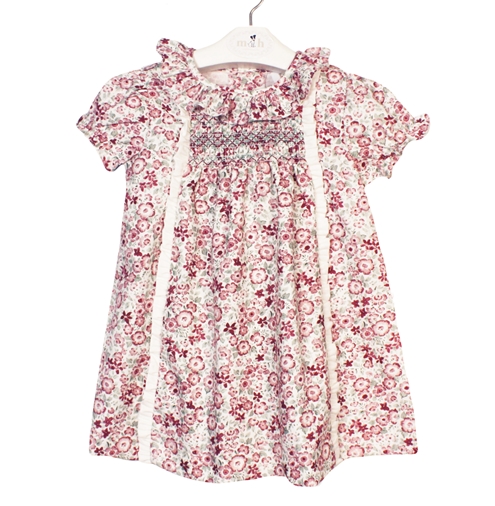 vestido rosa amelia corto otoño