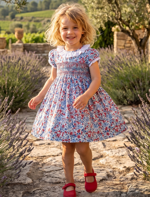 vestido valentina rojo azul