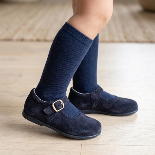 zapato ante azul marino
