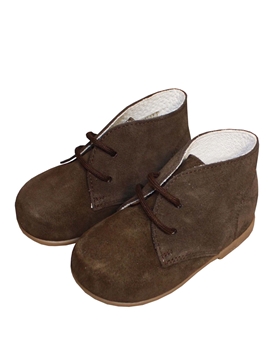 zapato ante marrón bota