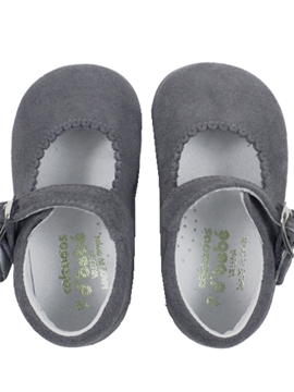 Zapato ante mercedita gris plomo