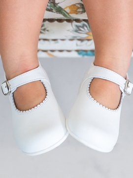 zapato blanco piel mercedita