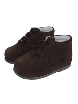 zapato bota ante marrón