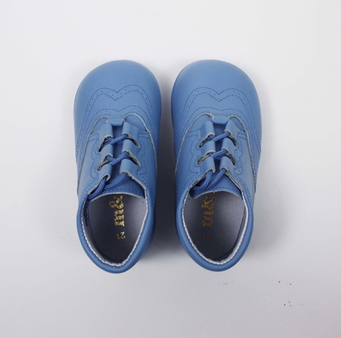zapato bota gales azul piel