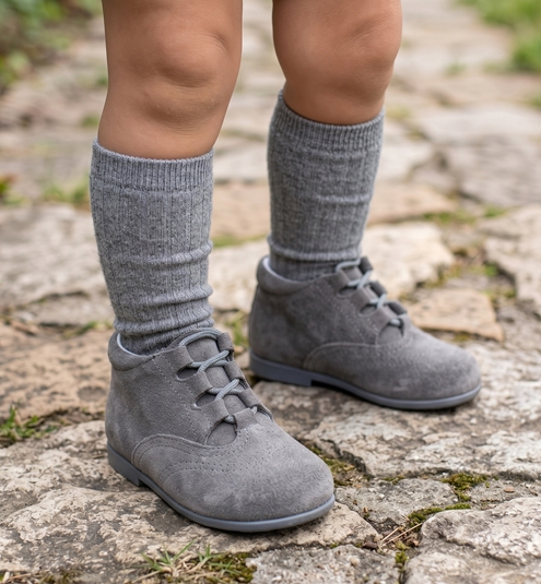 zapato bota gales gris ante