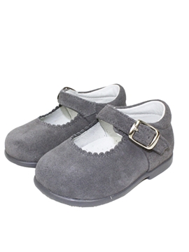 Zapato mercedita ante gris claro
