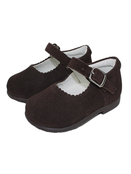 zapato mercedita ante marrón