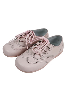 Zapato piel Gales rosa lengüeta