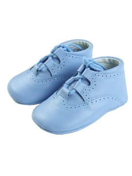 zapatos bebe gales azul cordones
