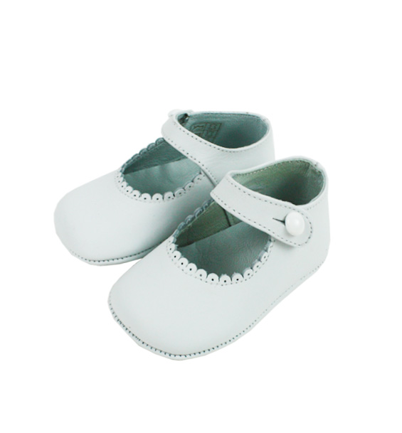 Zapatos bebe mercedita blanco de piel